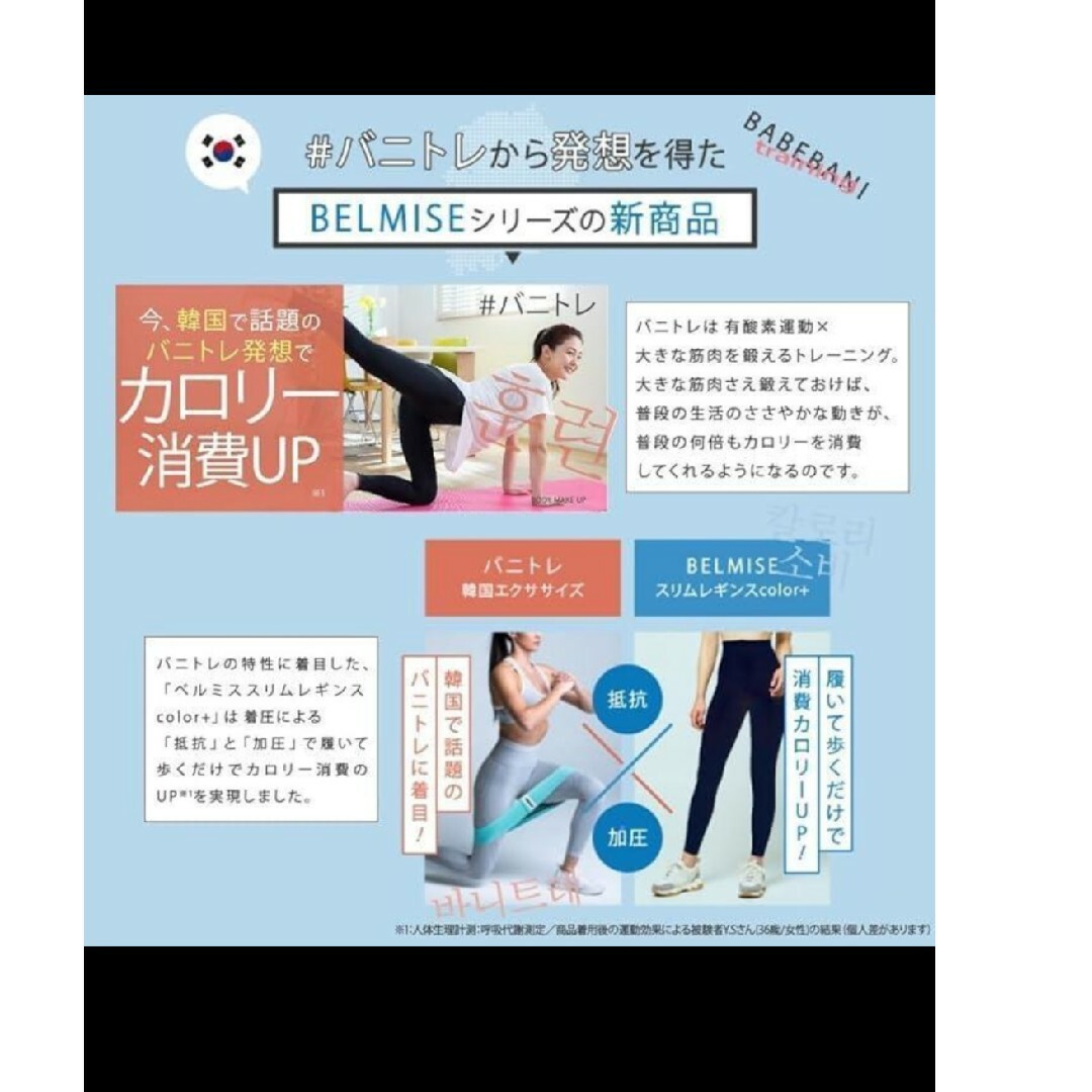 BELMISE(ベルミス)の開封済み未着用　訳アリ　Belmise ベルミス 着圧レギンス ２セットブラック レディースのレッグウェア(レギンス/スパッツ)の商品写真