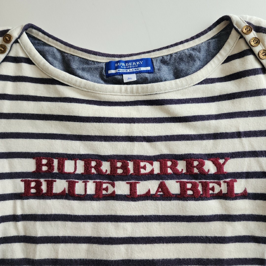 BURBERRY BLUE LABEL(バーバリーブルーレーベル)のBURBERRY BLUE LABEL ボーダーカットソー レディースのトップス(Tシャツ(半袖/袖なし))の商品写真