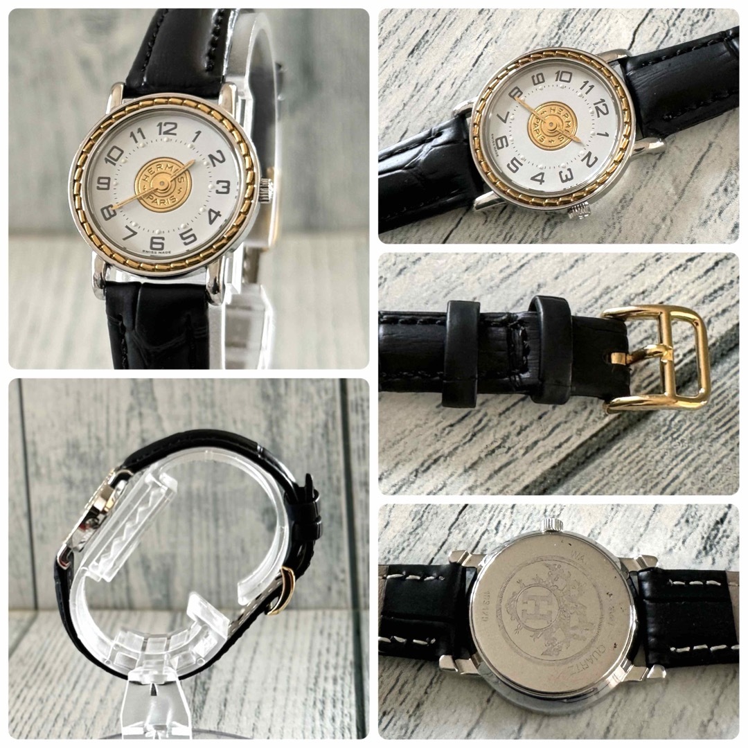 Hermes(エルメス)の【希少】HERMES エルメス 腕時計 セリエ レディース シルバー ゴールド レディースのファッション小物(腕時計)の商品写真