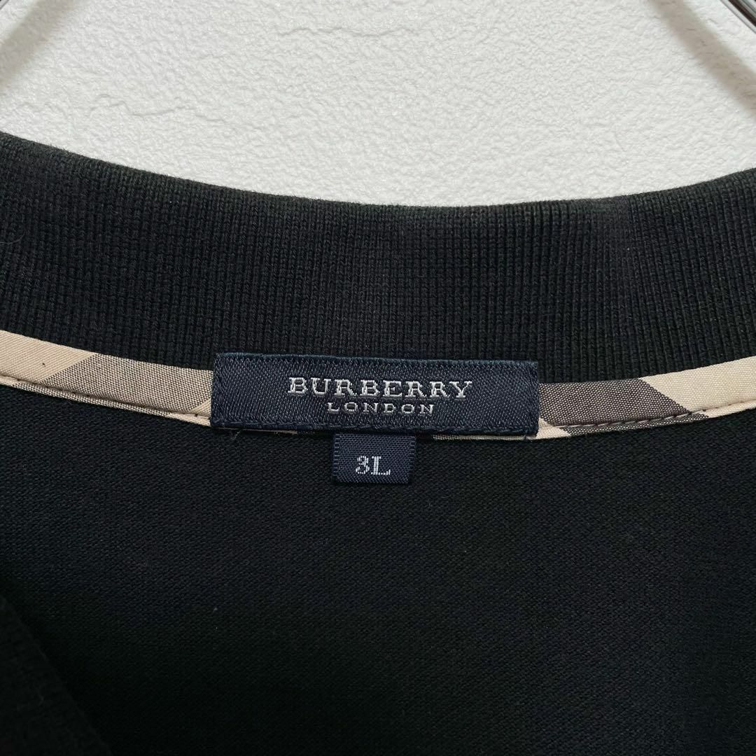 BURBERRY(バーバリー)のバーバリーロンドン　ビッグサイズ　ノバチェック　刺繍ロゴ　半袖　ポロシャツ　3L メンズのトップス(ポロシャツ)の商品写真