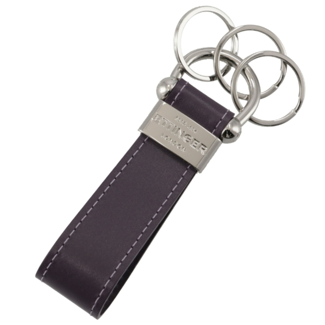 ETTINGER(エッティンガー)のエッティンガー/ETTINGER キーリング メンズ Sterling Collection/STIRRUP KEY RING キーホルダー PURPLE ST152ASL-0002-0004 メンズのファッション小物(マネークリップ)の商品写真