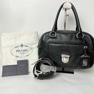 プラダ(PRADA)の【美品・付属品付】プラダ　VIT.DAINO ブラック　2WAYハンドバッグ(ハンドバッグ)