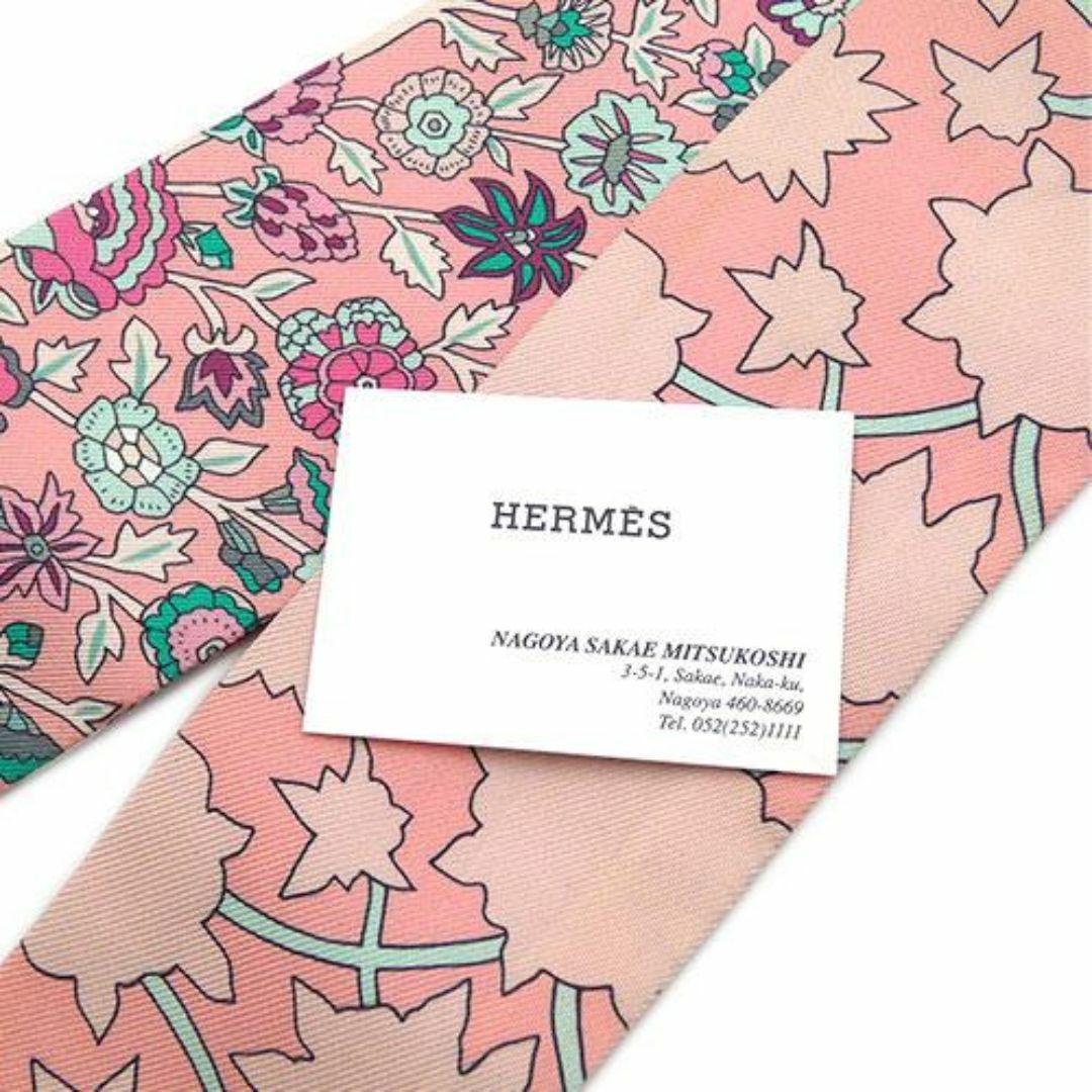 Hermes(エルメス)のエルメス スカーフ HERMES シルク ツイリー Tapis Persans ペルシャ絨毯 ピンク レディース 062883S OJ10076 レディースのファッション小物(バンダナ/スカーフ)の商品写真