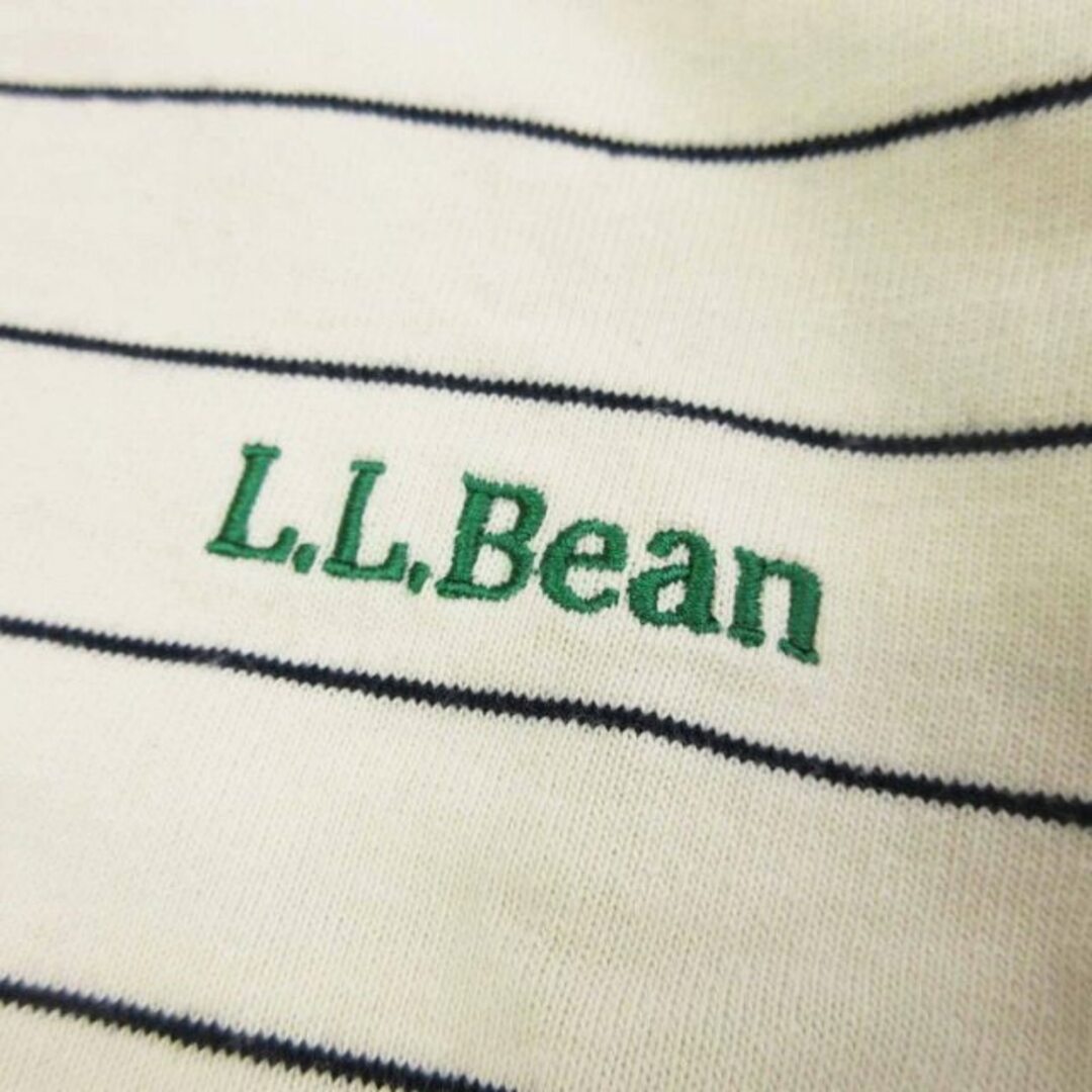 L.L.Bean(エルエルビーン)のエルエルビーン ユニオン ストライプ モック ロング Tシャツ オフホワイト M メンズのトップス(Tシャツ/カットソー(七分/長袖))の商品写真