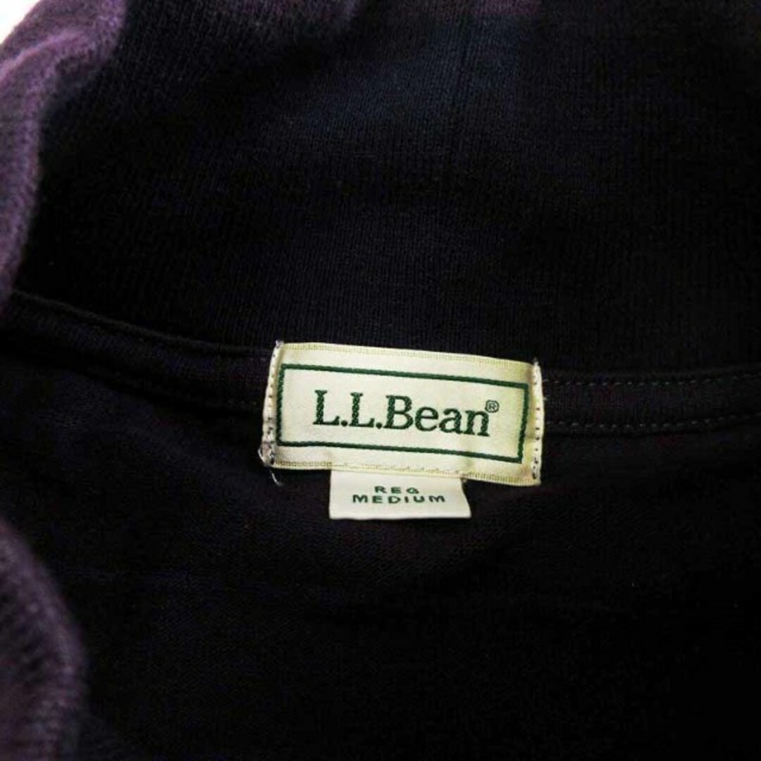 L.L.Bean(エルエルビーン)のエルエルビーン ユニオン ストライプ モック ロング Tシャツ 紫 パープル M メンズのトップス(Tシャツ/カットソー(七分/長袖))の商品写真