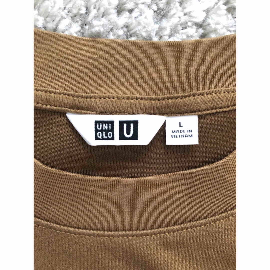 UNIQLO(ユニクロ)のユニクロ エアリズムコットン オーバーサイズTシャツ 5分袖 Lサイズ メンズのトップス(Tシャツ/カットソー(半袖/袖なし))の商品写真