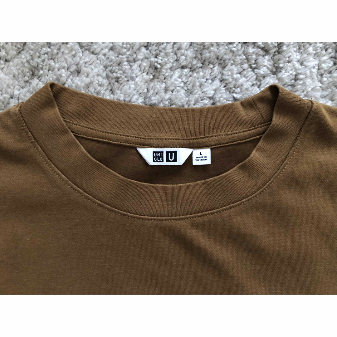 UNIQLO(ユニクロ)のユニクロ エアリズムコットン オーバーサイズTシャツ 5分袖 Lサイズ メンズのトップス(Tシャツ/カットソー(半袖/袖なし))の商品写真