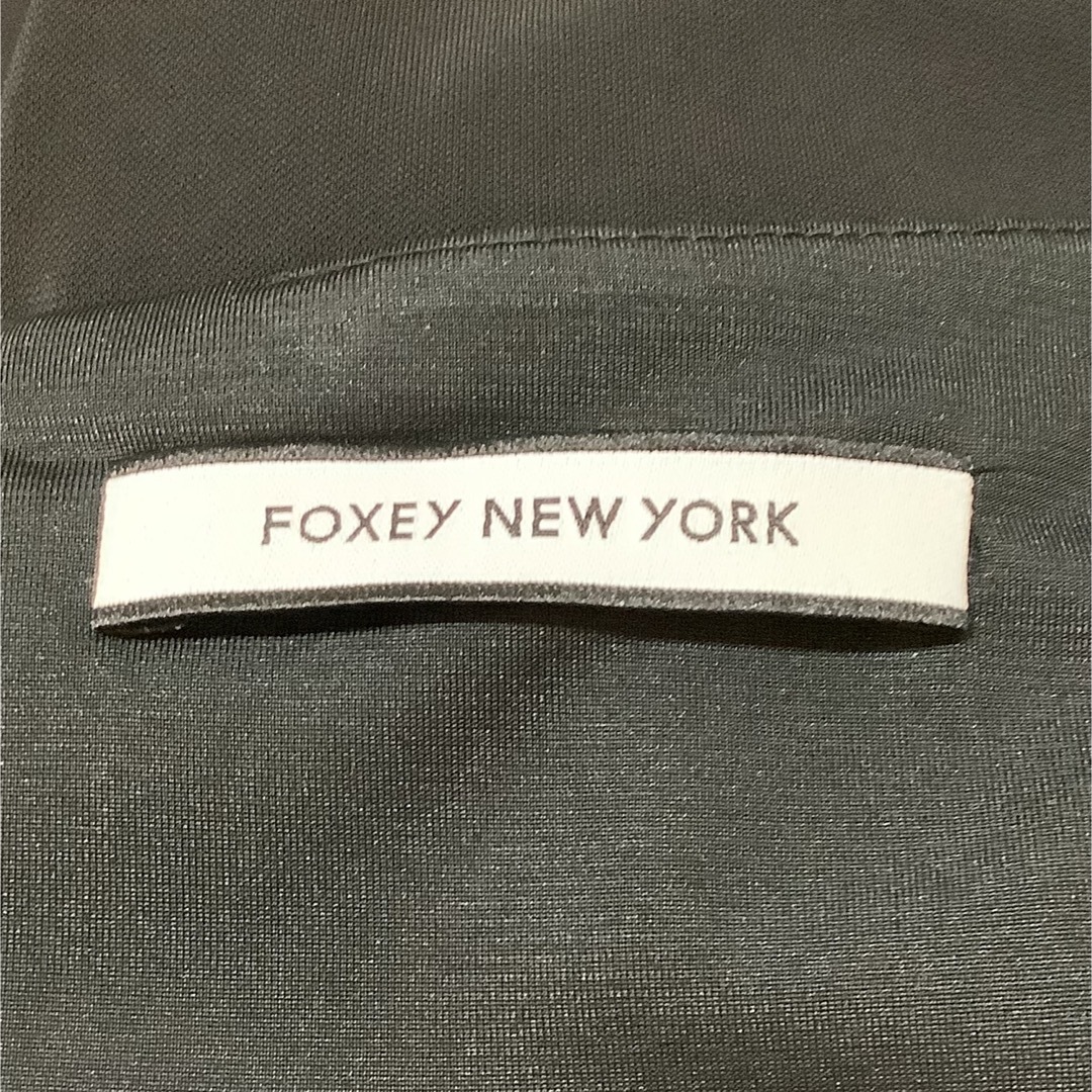 FOXEY NEW YORK(フォクシーニューヨーク)のフォクシーニューヨーク FOXEY フレアー ワンピース ブラック 黒 40 レディースのワンピース(ひざ丈ワンピース)の商品写真