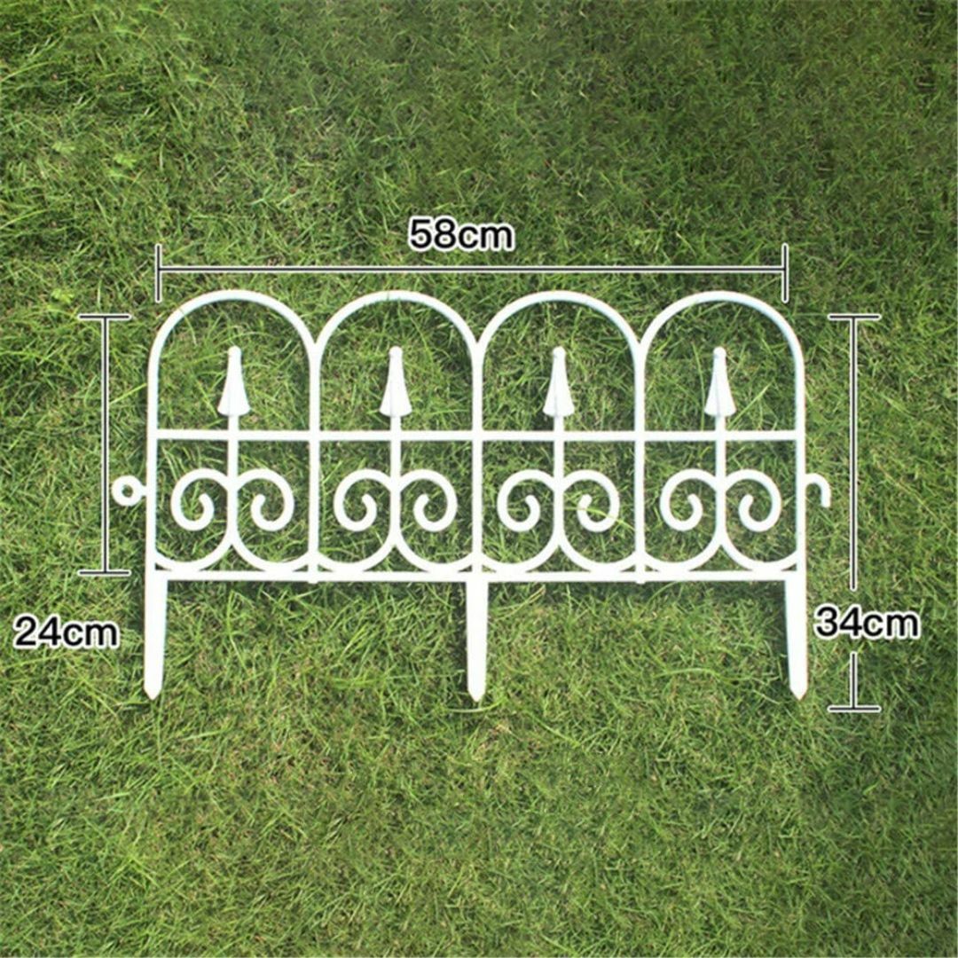 【サイズ:5枚セット_色:ホワイト】ガーデンフェンス 5/10枚セット おしゃれ その他のその他(その他)の商品写真