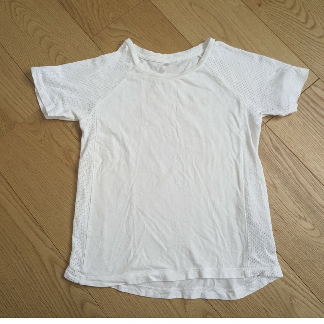 MUJI (無印良品)(ムジルシリョウヒン)の無印良品　130 キッズ半袖Tシャツ　白 キッズ/ベビー/マタニティのキッズ服女の子用(90cm~)(Tシャツ/カットソー)の商品写真