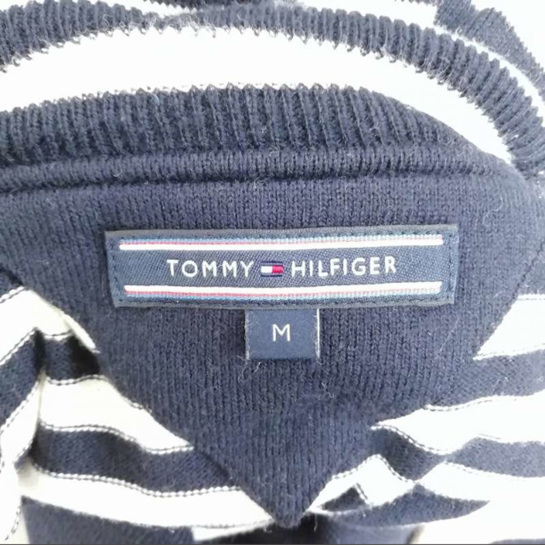 TOMMY HILFIGER(トミーヒルフィガー)の美品 ハイネック セーター ボーダー ニット タートルネック  M レディースのトップス(ニット/セーター)の商品写真