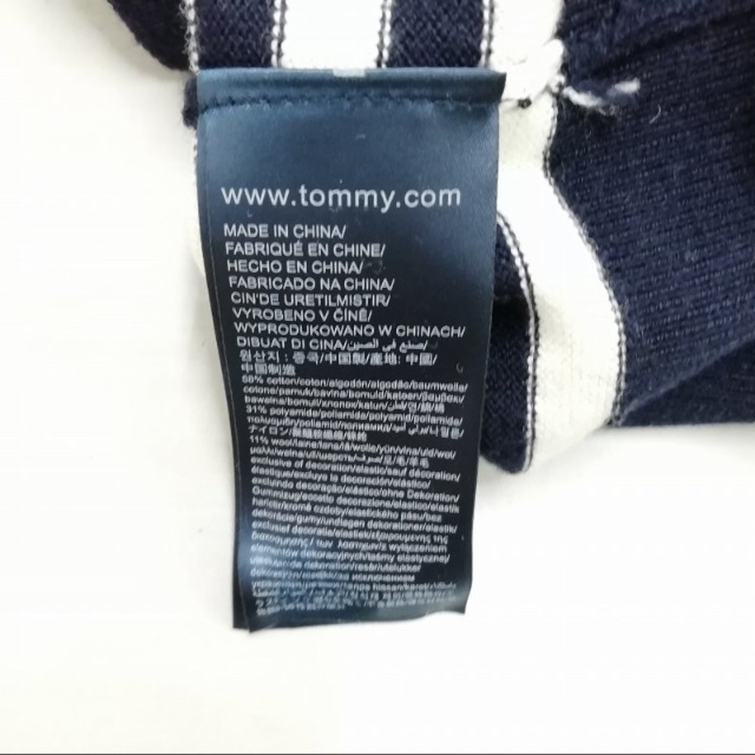 TOMMY HILFIGER(トミーヒルフィガー)の美品 ハイネック セーター ボーダー ニット タートルネック  M レディースのトップス(ニット/セーター)の商品写真