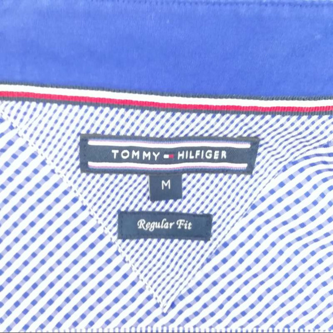TOMMY HILFIGER(トミーヒルフィガー)の美品 クレイジーパターン シャツ ボタンダウン チェック 長袖 コットン M  メンズのトップス(ポロシャツ)の商品写真