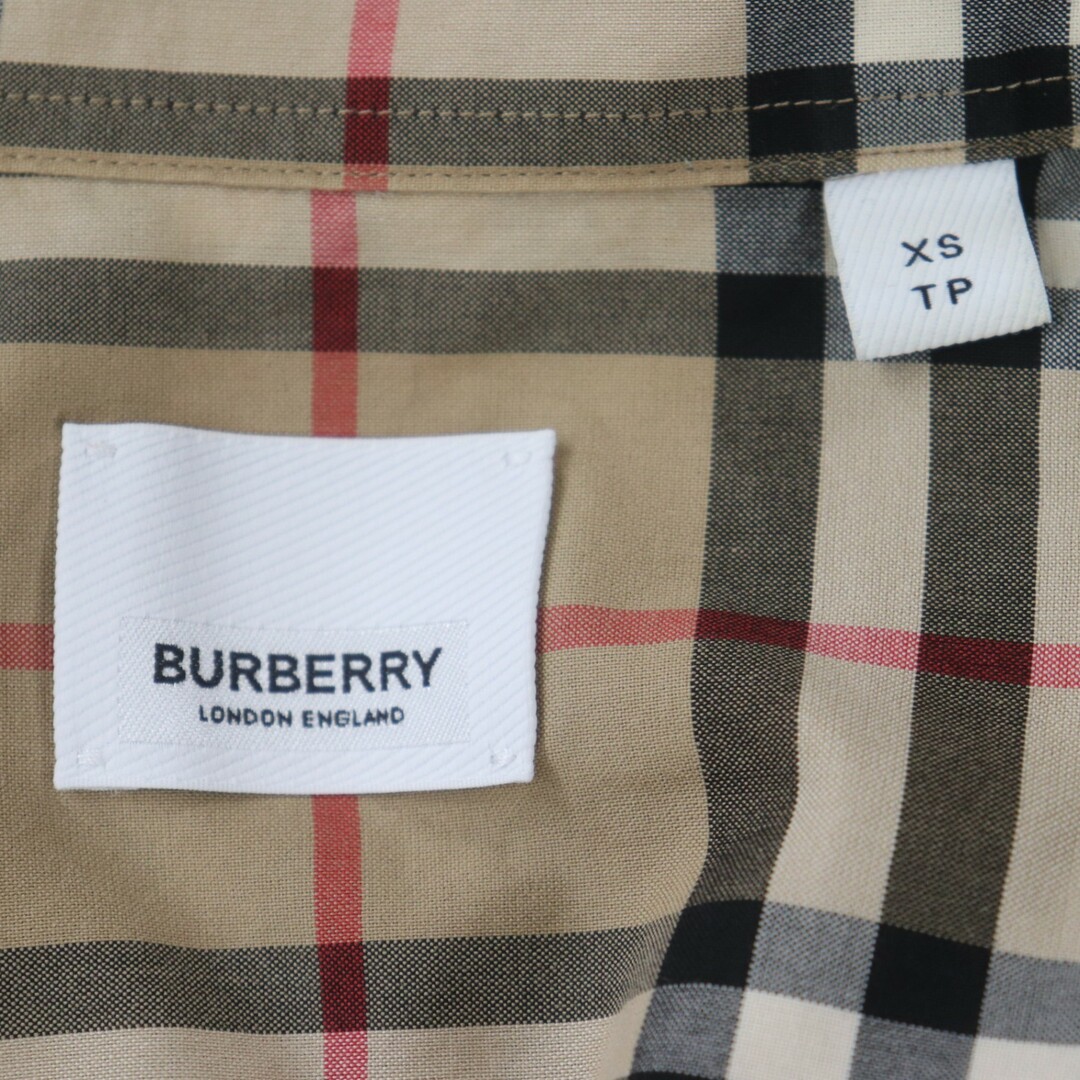 BURBERRY(バーバリー)のITIE6UVQTPXM バーバリー ノバチェック 長袖 シャツ トップス 8027778 20AW メンズ ブラウン 茶 コットン サイズXS メンズのトップス(シャツ)の商品写真