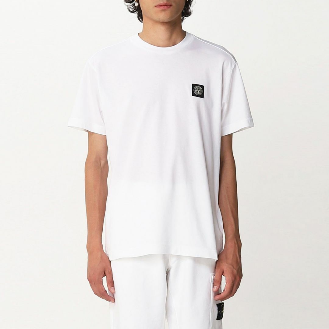 STONE ISLAND(ストーンアイランド)の送料無料 12 STONE ISLAND ストーンアイランド 801524113 A0001 ホワイト Tシャツ カットソー 半袖 size M メンズのトップス(Tシャツ/カットソー(半袖/袖なし))の商品写真