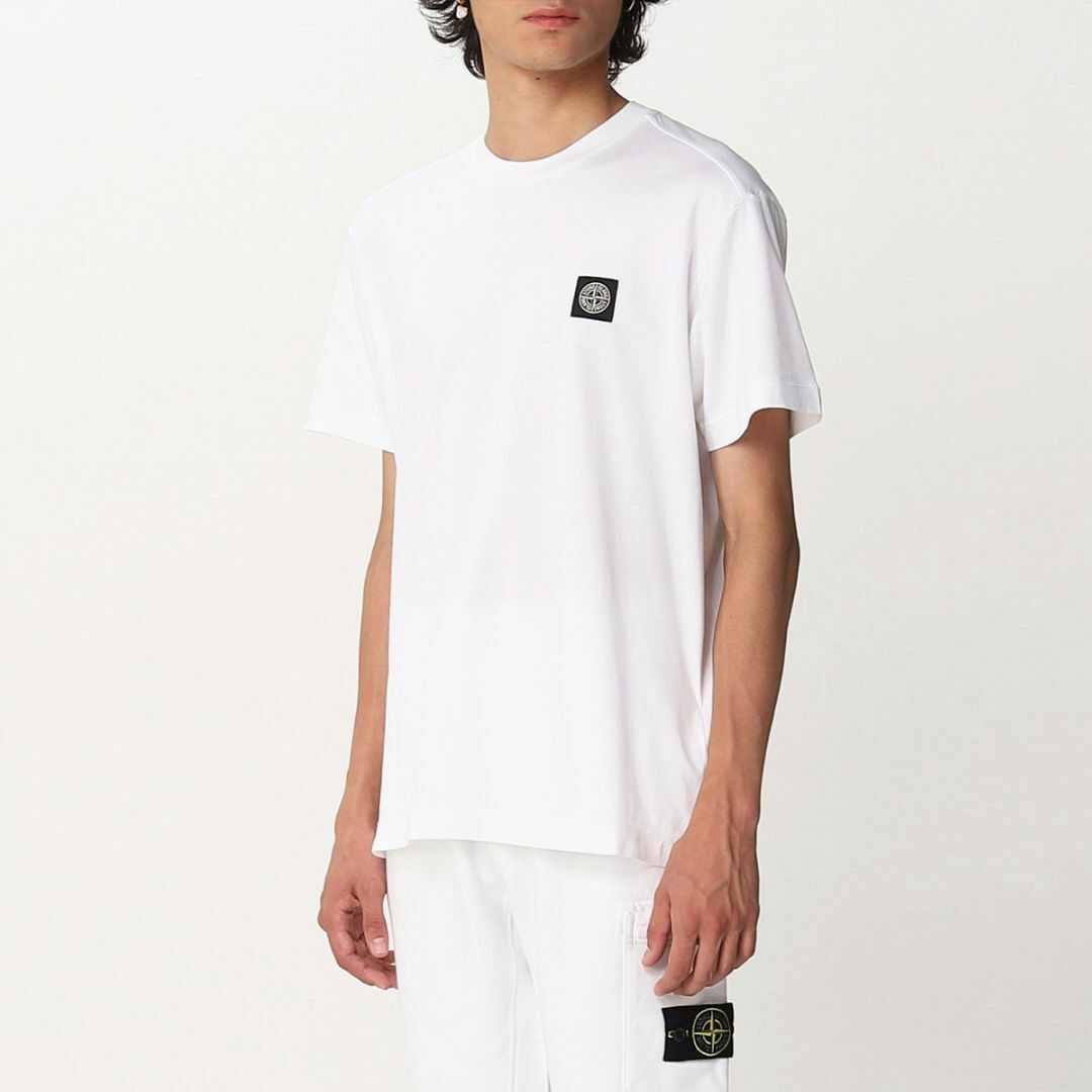STONE ISLAND(ストーンアイランド)の送料無料 12 STONE ISLAND ストーンアイランド 801524113 A0001 ホワイト Tシャツ カットソー 半袖 size M メンズのトップス(Tシャツ/カットソー(半袖/袖なし))の商品写真