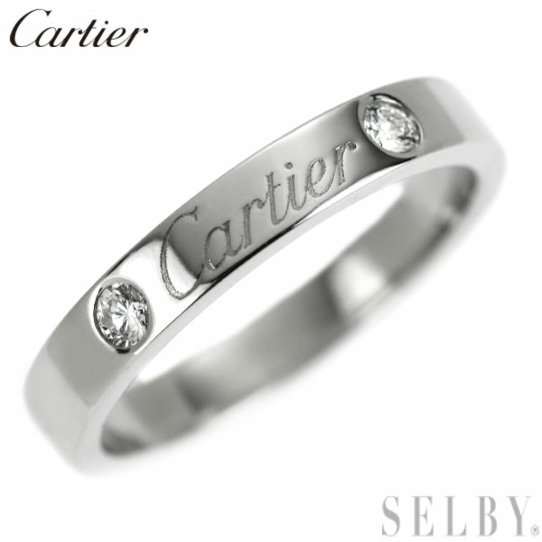 Cartier(カルティエ)のカルティエ Pt950 ダイヤモンド リング エングレーブド Cドゥ D2p レディースのアクセサリー(リング(指輪))の商品写真