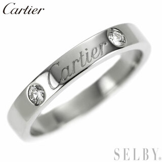 カルティエ(Cartier)のカルティエ Pt950 ダイヤモンド リング エングレーブド Cドゥ D2p(リング(指輪))