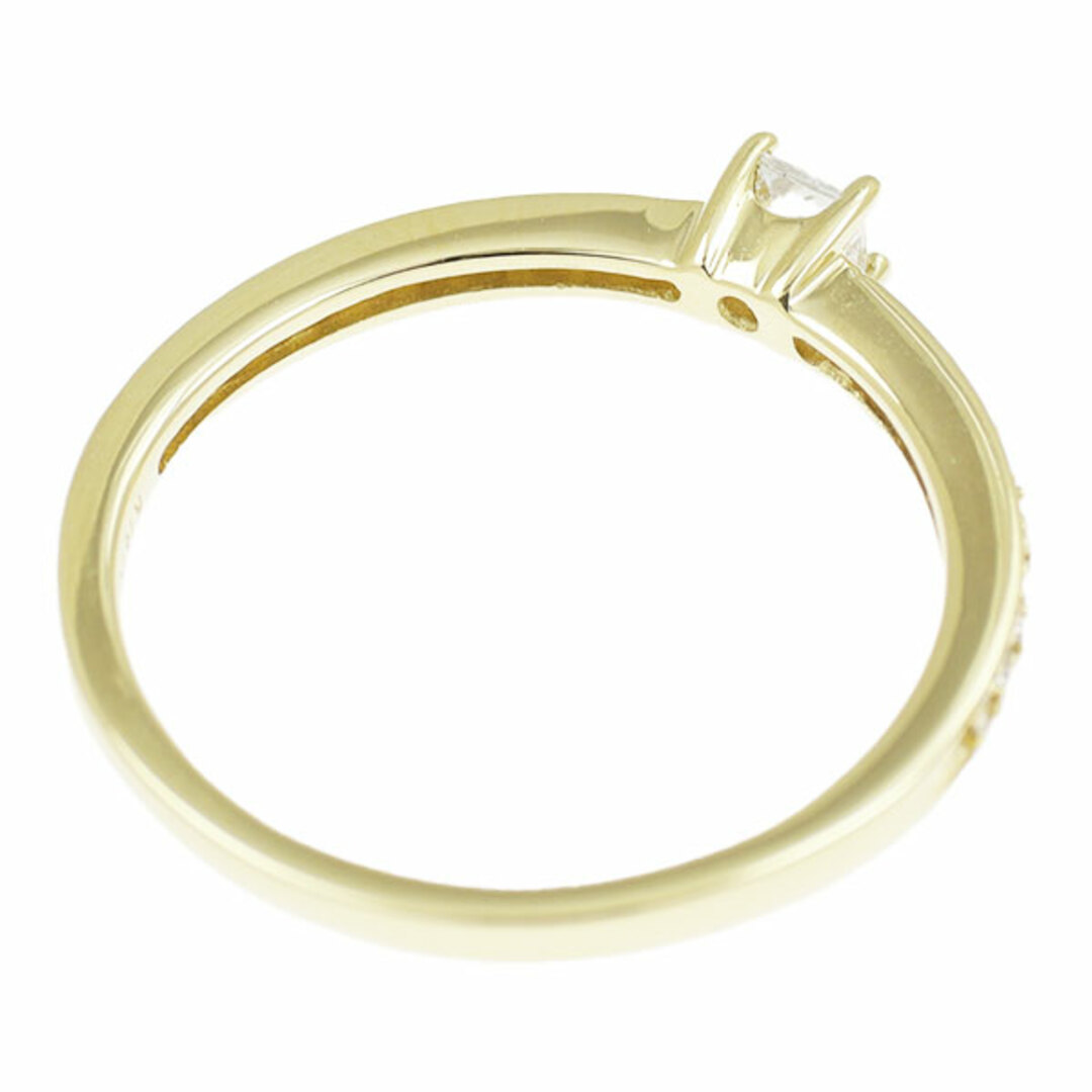 K18YG プリンセスカット/シングルカット ダイヤモンド リング 0.20ct レディースのアクセサリー(リング(指輪))の商品写真