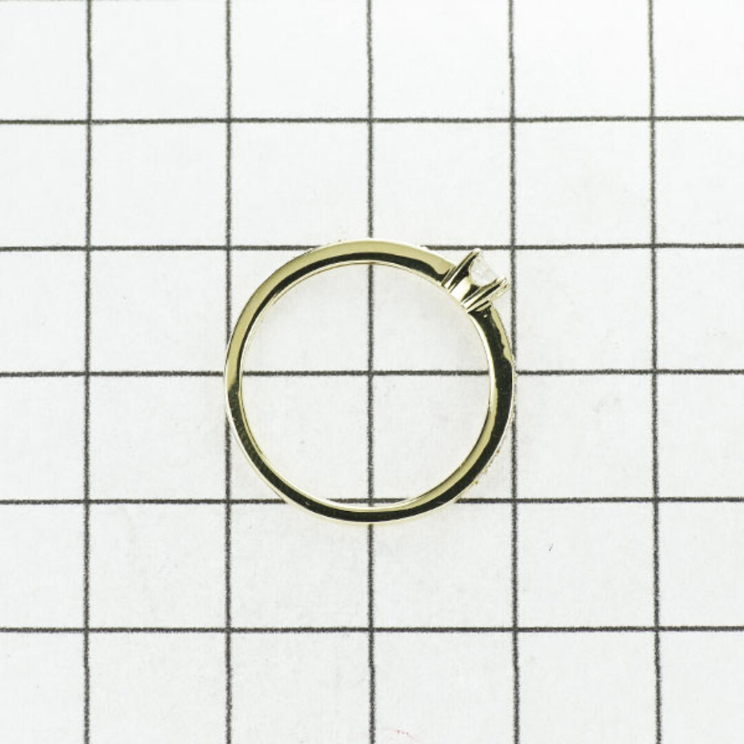 K18YG プリンセスカット/シングルカット ダイヤモンド リング 0.20ct レディースのアクセサリー(リング(指輪))の商品写真
