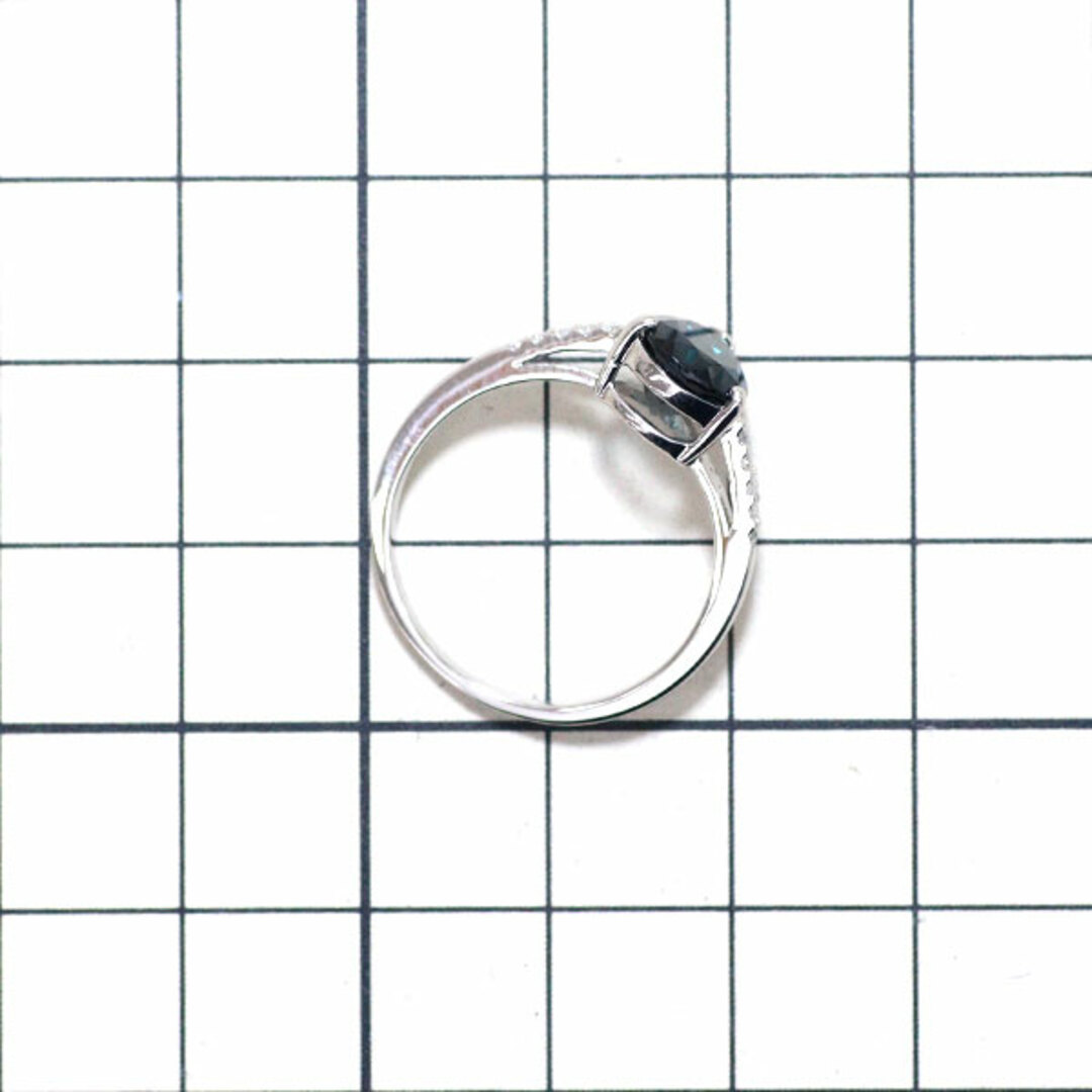 Pt900 ロンドンブルートパーズ ダイヤモンド リング 2.24ct D0.08ct レディースのアクセサリー(リング(指輪))の商品写真