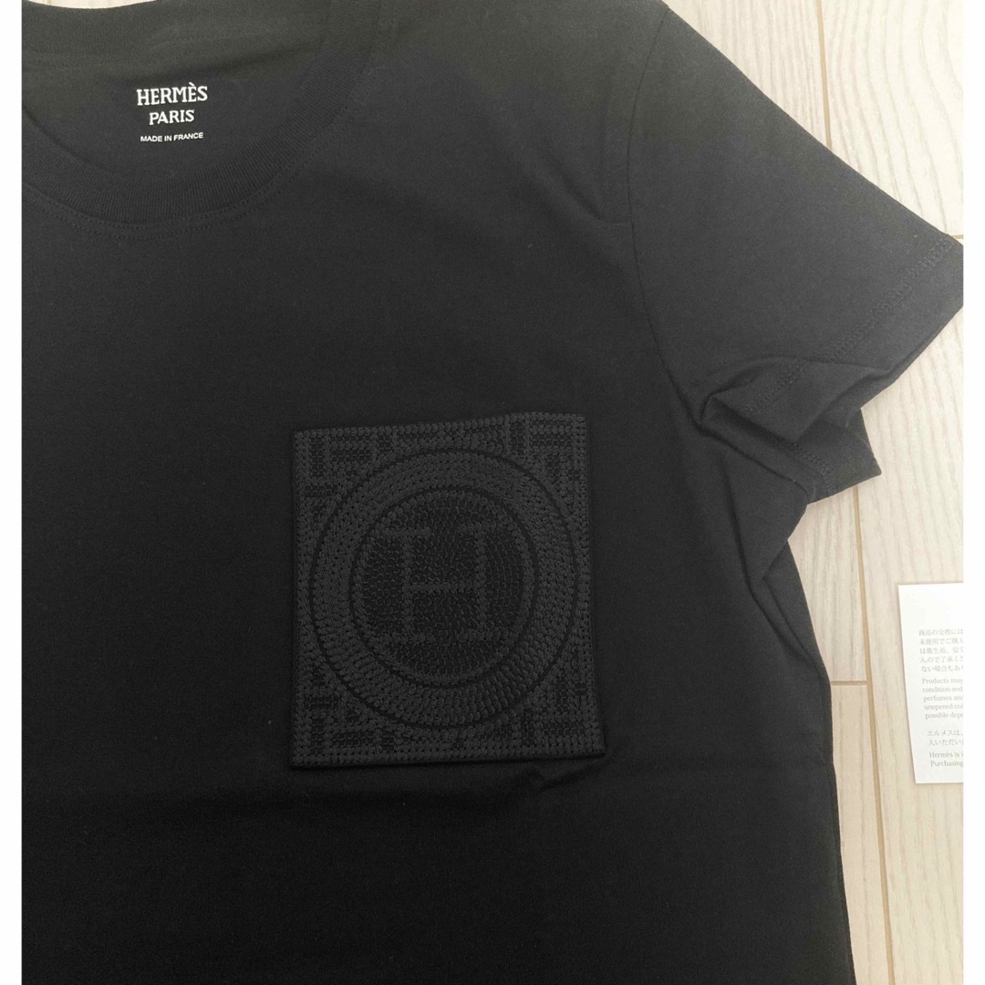 Hermes(エルメス)のエルメス　Tシャツ 刺繍入りポケット　サイズ36 レディースのトップス(Tシャツ(半袖/袖なし))の商品写真