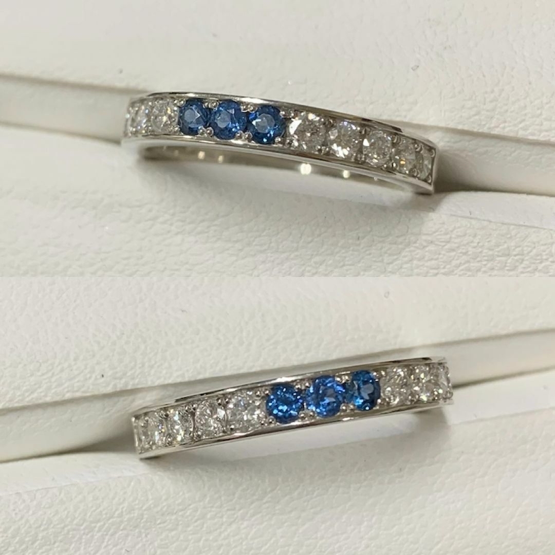 新品 コバルトガーナイト ダイヤモンド リング 0.21ct Pt950 レディースのアクセサリー(リング(指輪))の商品写真