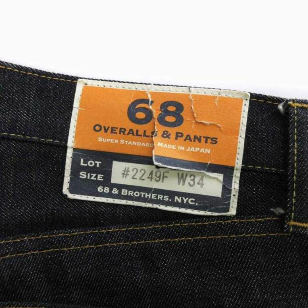 other(アザー)の68&BROTHERS デニム パンツ ジーンズ ストレート ネイビー系 W34 メンズのパンツ(デニム/ジーンズ)の商品写真