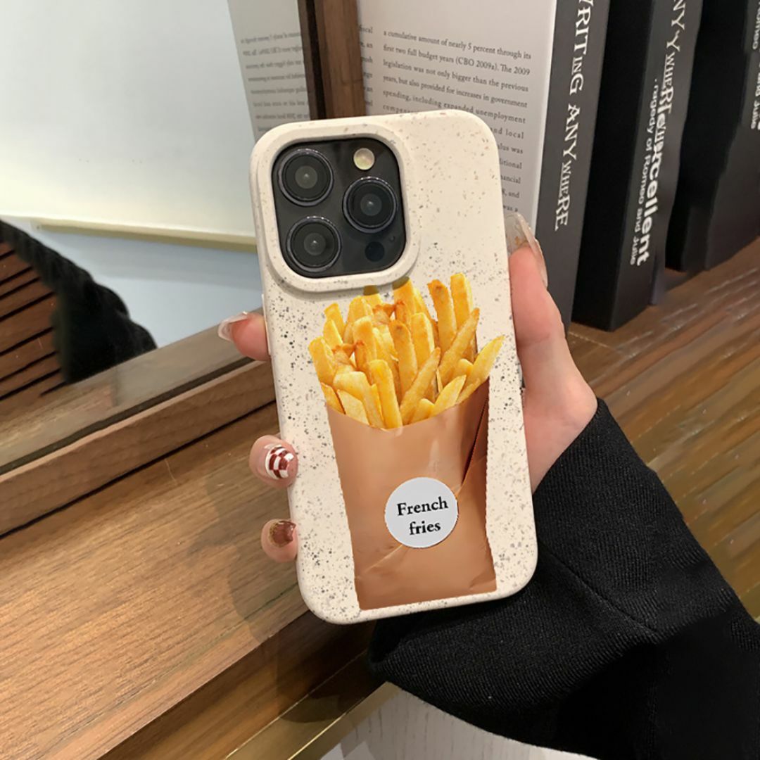 ポテトフライ iPhone15 ケース 他サイズあり♪ カバー 液晶フィルム付き スマホ/家電/カメラのスマホアクセサリー(iPhoneケース)の商品写真