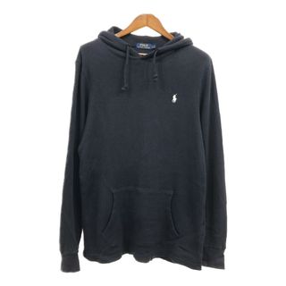 ポロラルフローレン(POLO RALPH LAUREN)のPolo by Ralph Lauren ポロ ラルフローレン サーマル パーカー ネイビー (メンズ L) 中古 古着 Q6883(Tシャツ/カットソー(七分/長袖))