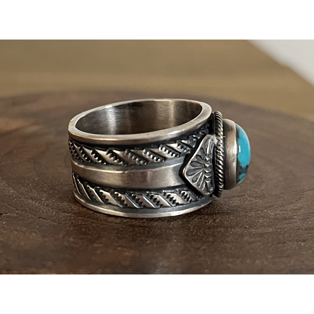 ゲーリーリーブス　ビズビーターコイズリング　インディアンジュエリー　navajo メンズのアクセサリー(リング(指輪))の商品写真