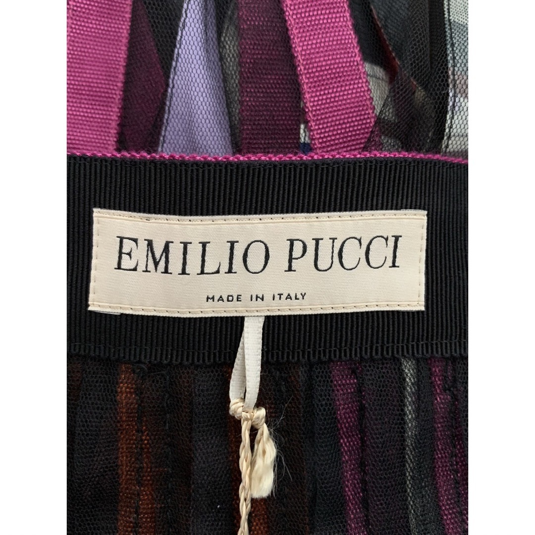 EMILIO PUCCI(エミリオプッチ)のエミリオプッチ タグ付き シルクロングスカート ビーズ シースルー レディースのスカート(ロングスカート)の商品写真