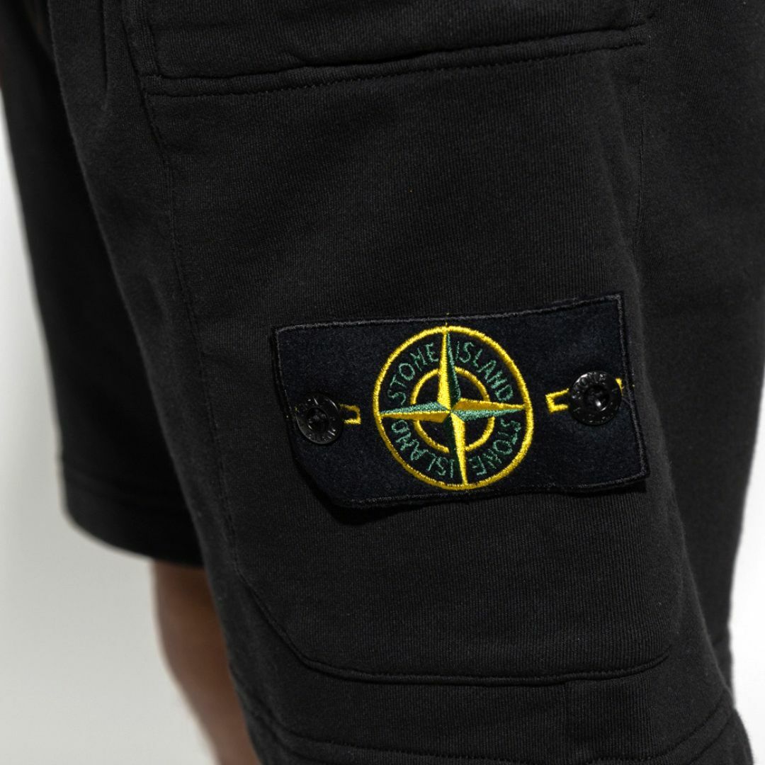 STONE ISLAND(ストーンアイランド)の送料無料 17 STONE ISLAND ストーンアイランド 801564651 A0029 ブラック スウェット ショートパンツ size L メンズのパンツ(ショートパンツ)の商品写真