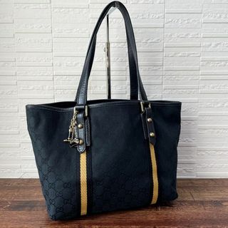 Gucci - グッチ シェリーライン GG柄 キャンバス×レザー トート ショルダー バッグ