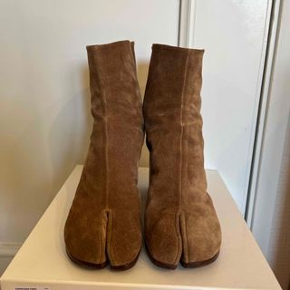 Maison Martin Margiela - メゾンマルジェラ タビブーツ 7.5cmヒール スエード レザー 38.5