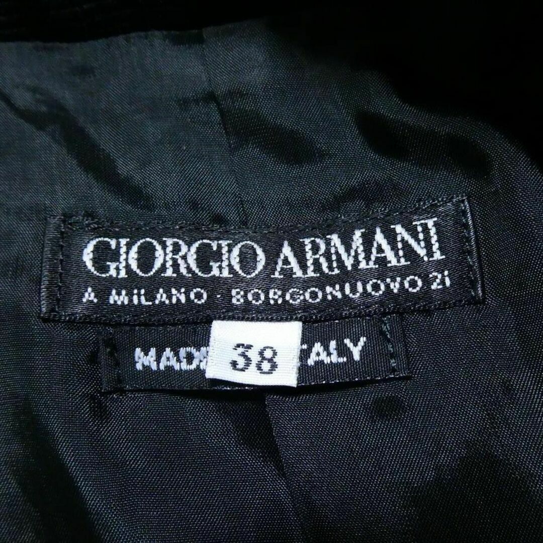 Giorgio Armani(ジョルジオアルマーニ)の美品 GIORGIO ARMANI ボーダー柄 シルク混 テーラードジャケット レディースのジャケット/アウター(テーラードジャケット)の商品写真