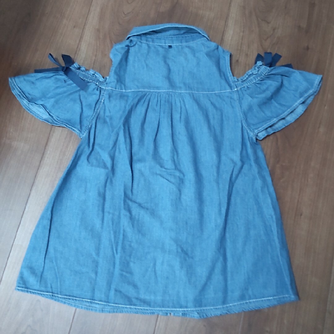 LOVERABBY  ブラウス 半袖  袖フリル  150 キッズ/ベビー/マタニティのキッズ服女の子用(90cm~)(ブラウス)の商品写真