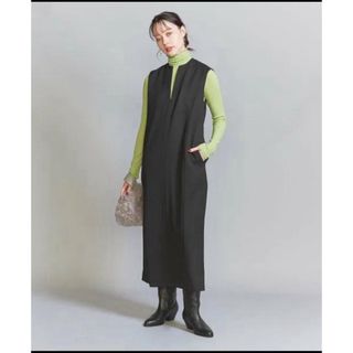 ビューティアンドユースユナイテッドアローズ(BEAUTY&YOUTH UNITED ARROWS)のBEAUTY&YOUTH UNITED AROWS キーネックジャンパースカート(ロングワンピース/マキシワンピース)