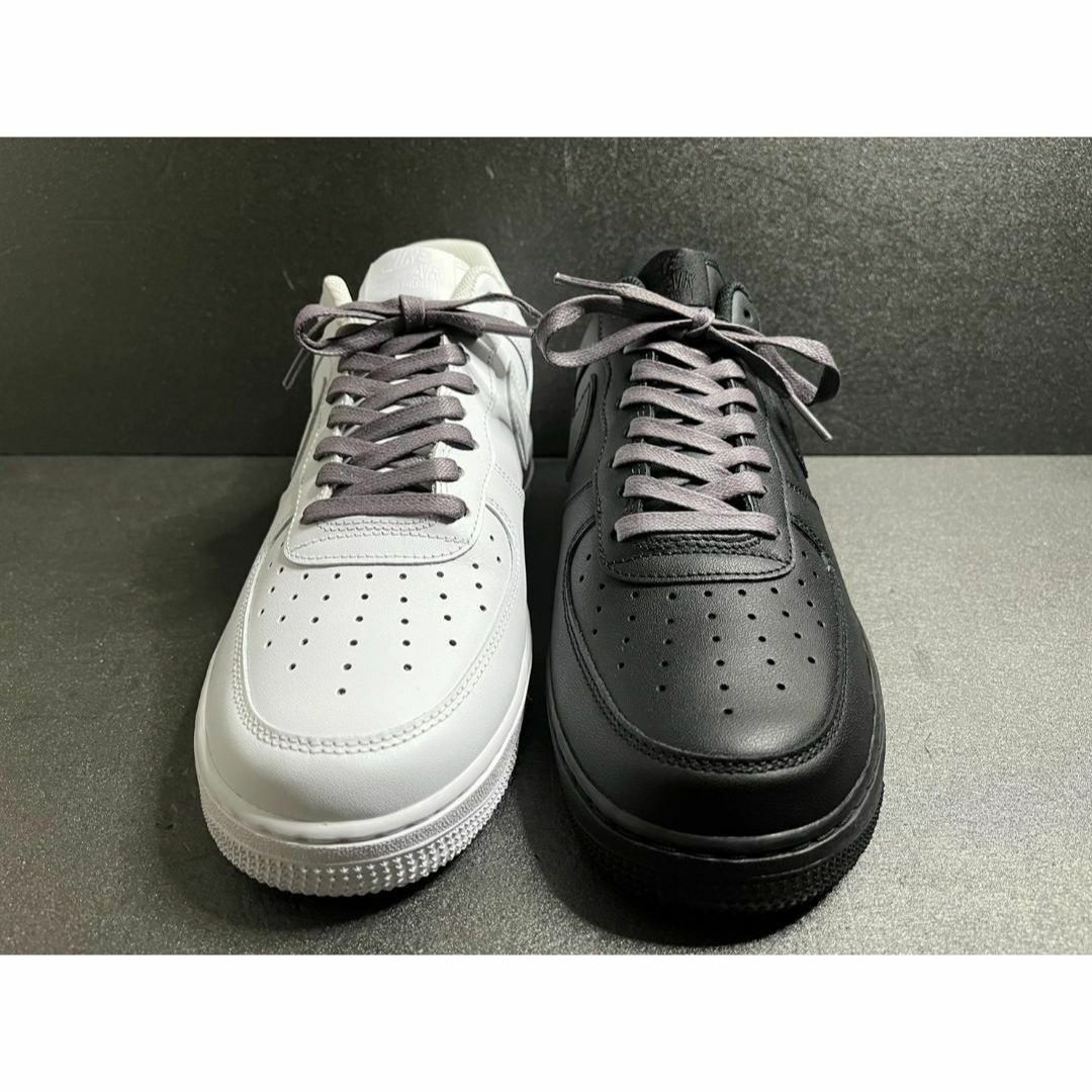 新品120cm ワックスシューレース 靴紐 平紐 黒色 ダークグレー メンズの靴/シューズ(スニーカー)の商品写真