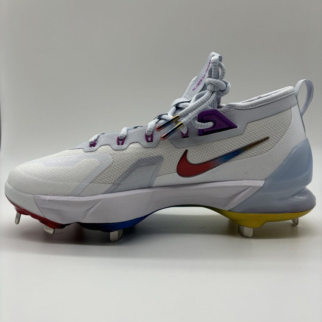 NIKE - NIKE 野球 スパイク ホワイト レインボー 白 金具 28 NIKE - NIKE 野球 スパイク ホワイト レインボー 白 金具 28