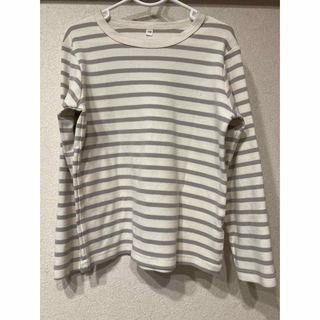 ムジルシリョウヒン(MUJI (無印良品))の無印　ボーダー　長袖カットソー　ロンT 130(Tシャツ/カットソー)