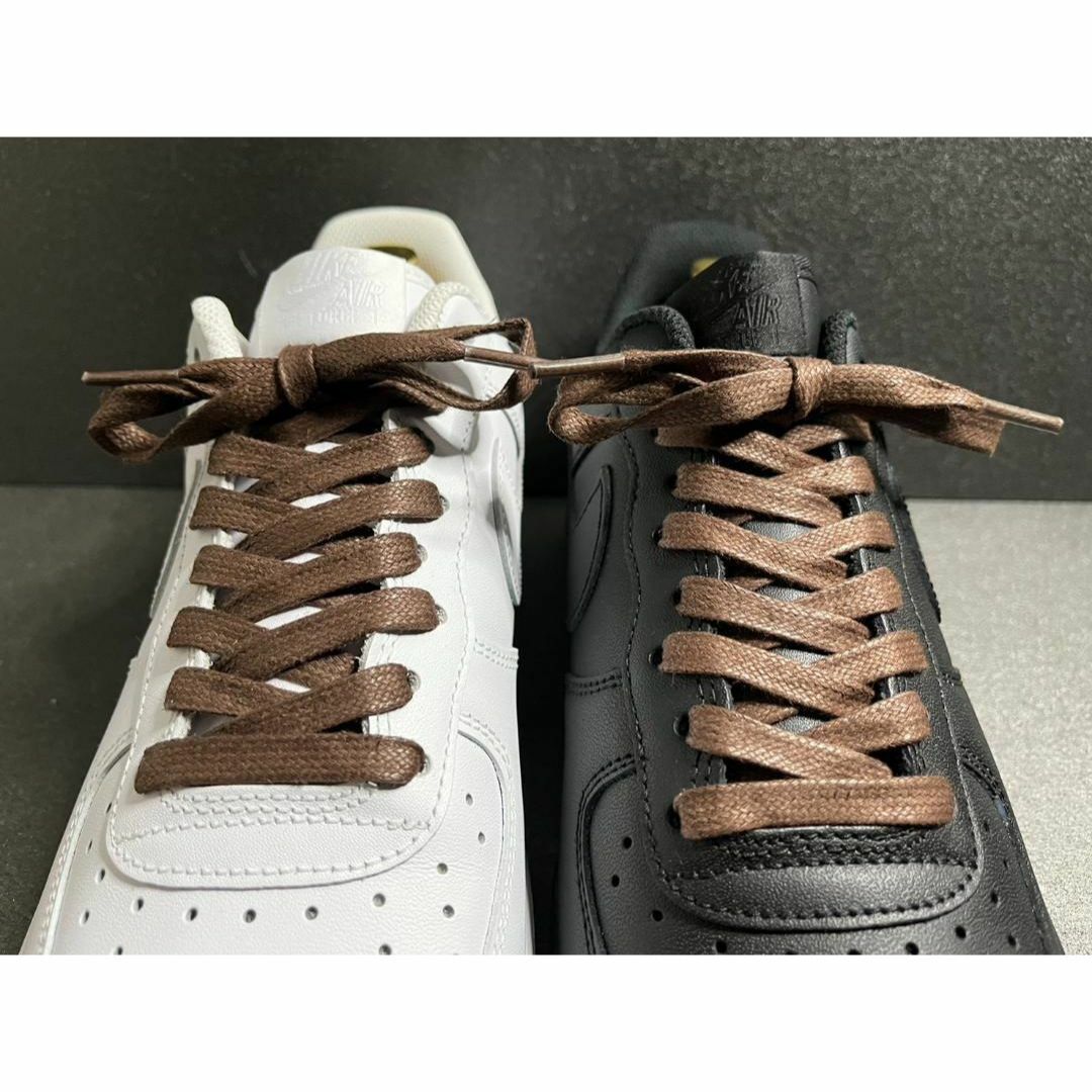 新品120cm ワックスシューレース 靴紐 平紐 黒色 ブラウン BROWN ③ メンズの靴/シューズ(スニーカー)の商品写真