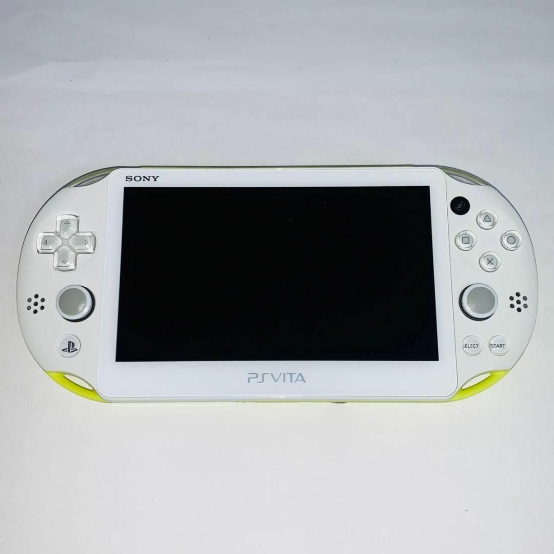 【211】 PS Vita Wi-Fiモデル ライムグリーン/ホワイト エンタメ/ホビーのゲームソフト/ゲーム機本体(携帯用ゲーム機本体)の商品写真