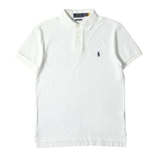 ポロラルフローレン(POLO RALPH LAUREN)のPOLO Ralph Lauren ポロ ラルフローレン ポロシャツ サイズ:XS ワンポイント ポニー 刺繍 鹿の子 半袖ポロシャツ CUSTOM SLIM FIT ホワイト 白 トップス 【メンズ】【中古】(ポロシャツ)