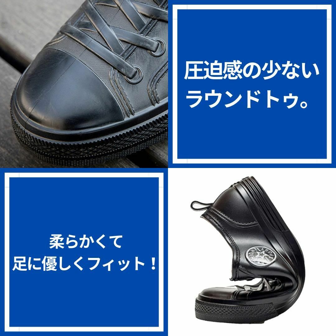 レインシューズ レインスニーカー カジュアル 完全防水 歩きやすい 滑りにくい レディースの靴/シューズ(レインブーツ/長靴)の商品写真