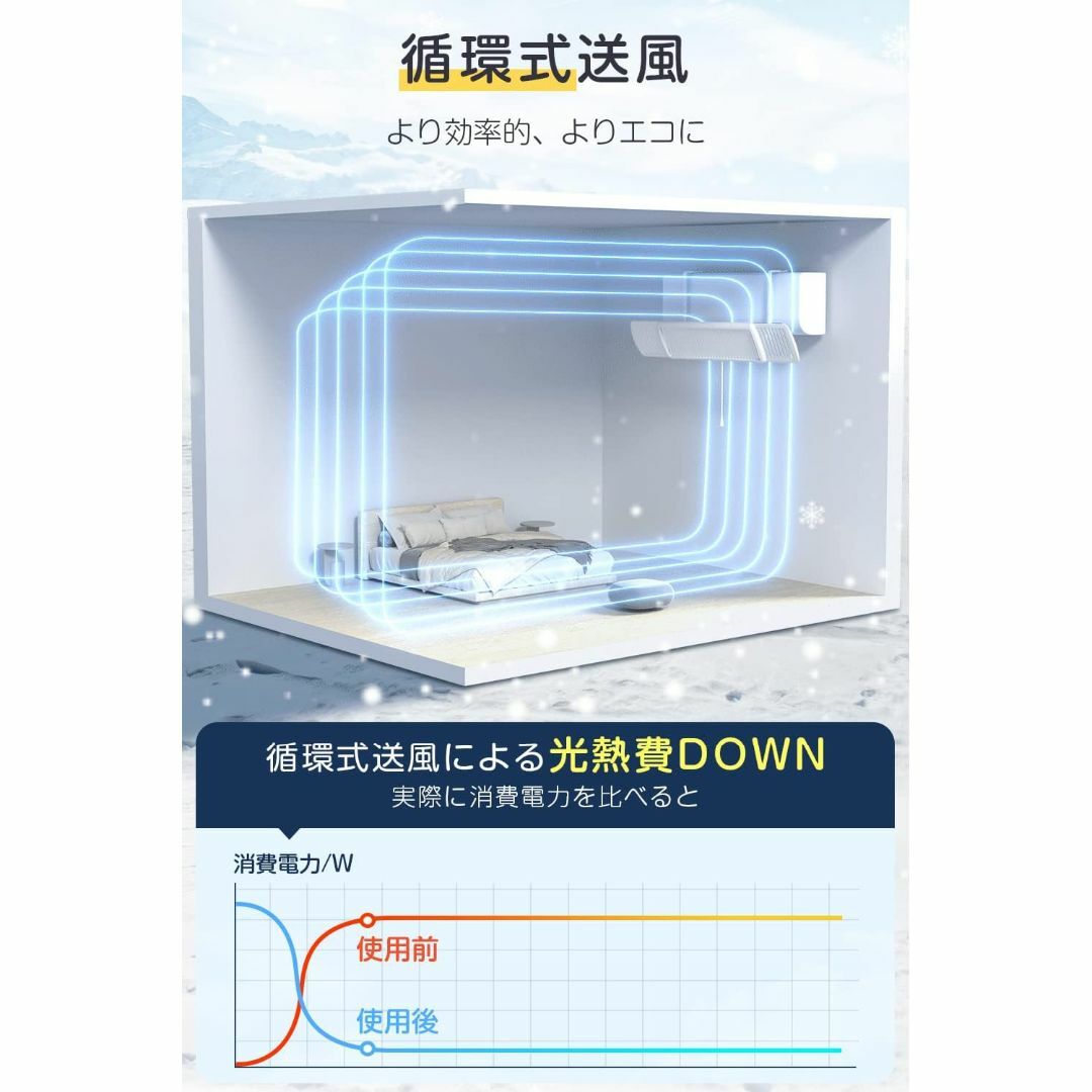 新登場 エアコン風よけ 壁掛け式 エアコンルーバー 調整可能 角度自由調整 簡単 スマホ/家電/カメラの冷暖房/空調(エアコン)の商品写真