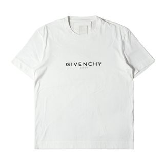 ジバンシィ(GIVENCHY)の新品同様 GIVENCHY ジバンシィ Tシャツ サイズ:XL 24SS 現行モデル ブランドロゴ リバース スリム クルーネック 半袖Tシャツ ホワイト 白 トップス カットソー 【メンズ】【中古】(Tシャツ/カットソー(半袖/袖なし))