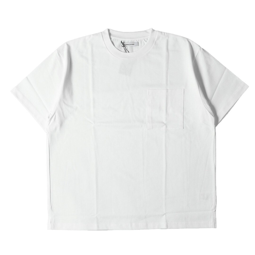 新品 MINEDENIM マインデニム Tシャツ サイズ:XL 24SS ポケット スタンダード クルーネック 半袖Tシャツ Standard Crewneck T-SH ホワイト 白 日本製 トップス カットソー【メンズ】 メンズのトップス(Tシャツ/カットソー(半袖/袖なし))の商品写真