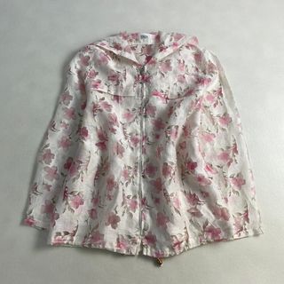 パーカー　シースルー　フーデッド　平成　ギャル　ピンク　桜　フルジップ(パーカー)