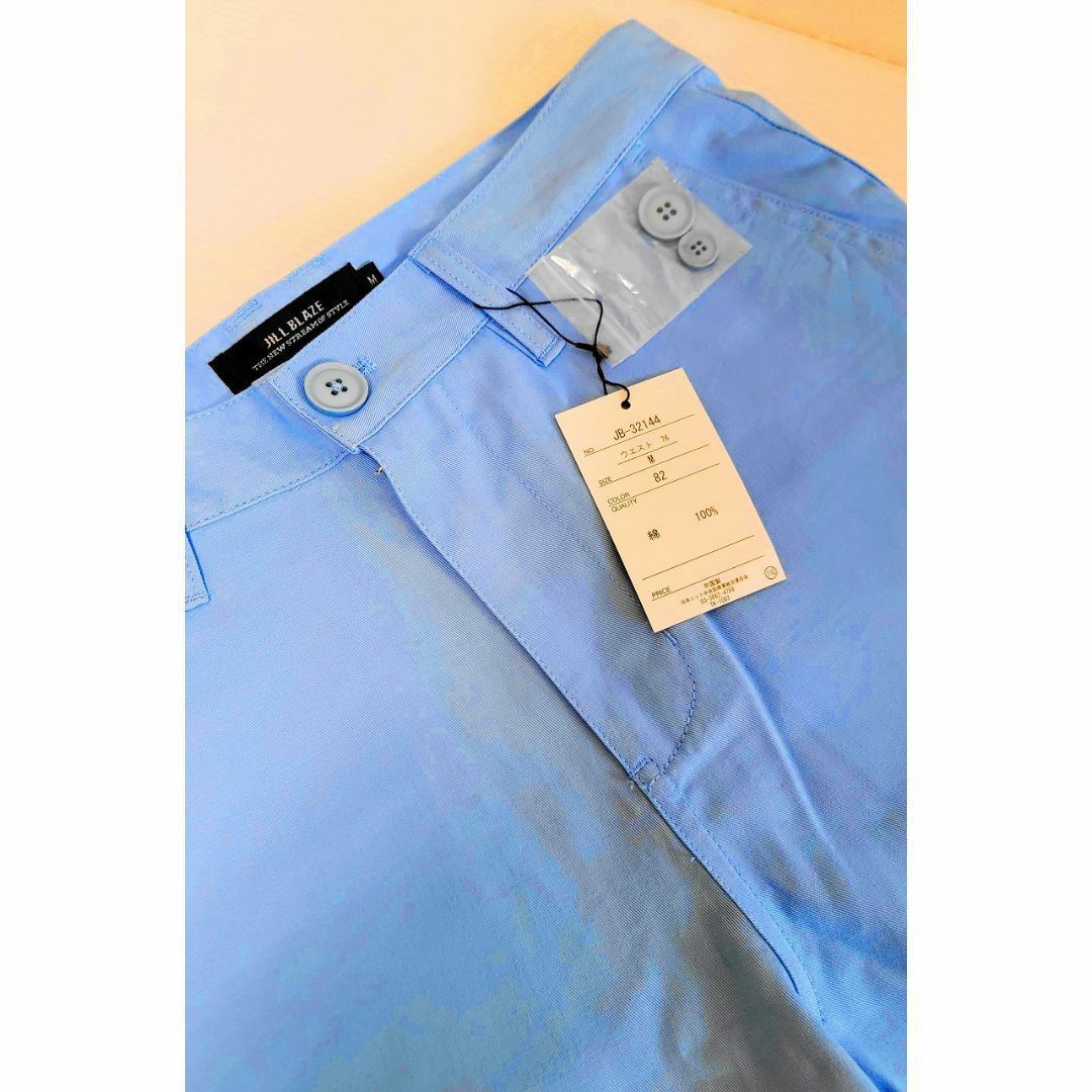 JILL BLAZE(ジルブレイズ)のJILL BLAZE ハーフパンツ　W76　ライトブルー　ゴルフ他　新品／未着用 メンズのパンツ(ショートパンツ)の商品写真